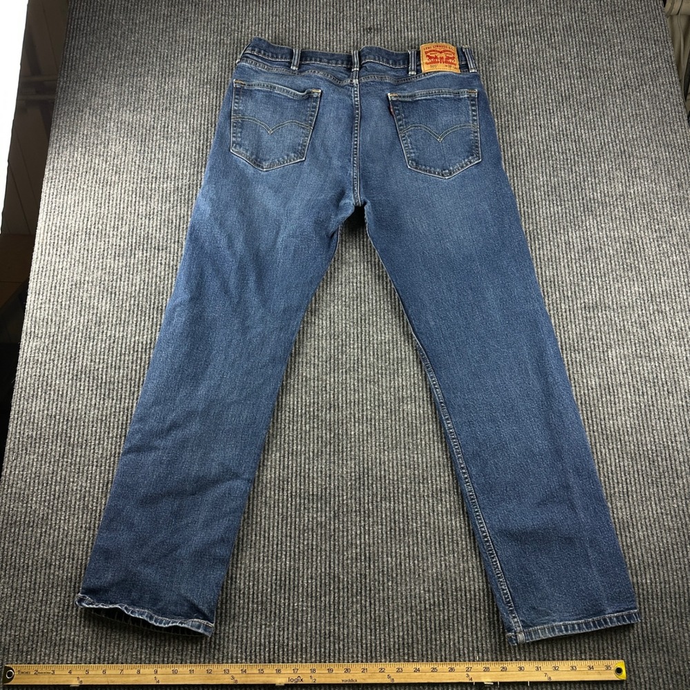 Levis 505 Regular Fit Jeans Mens 38x32 Medium Wash Blue Straight Leg 00505-1455